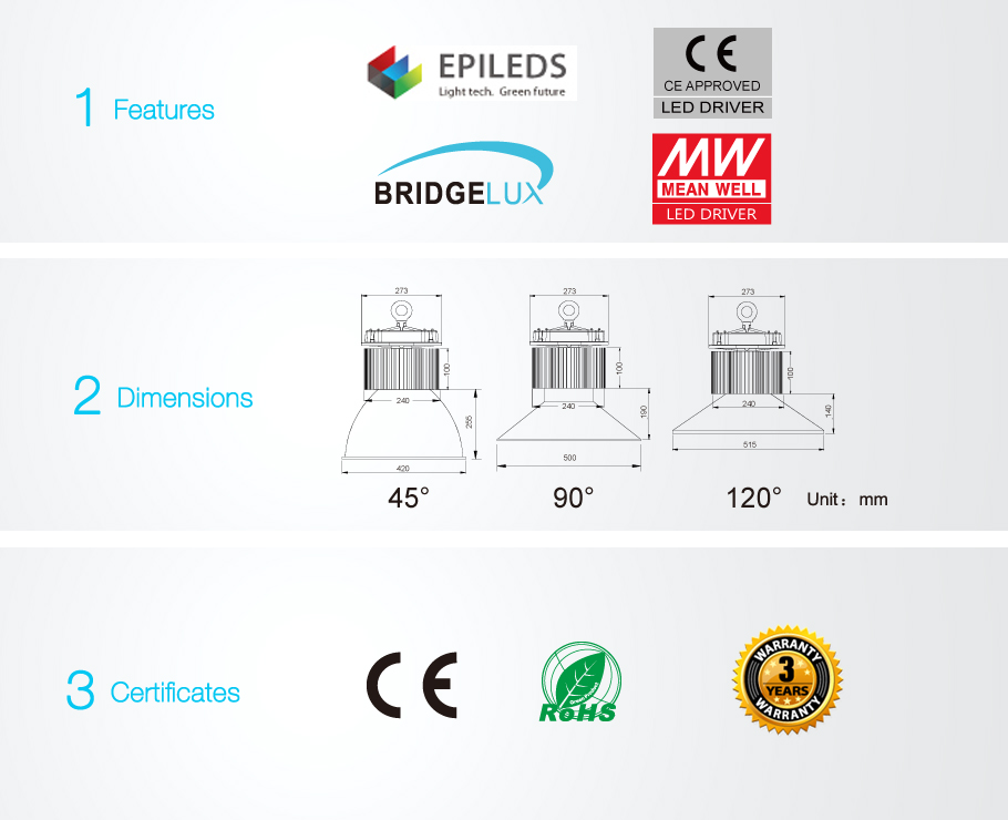 COB LED Верховного залив огни